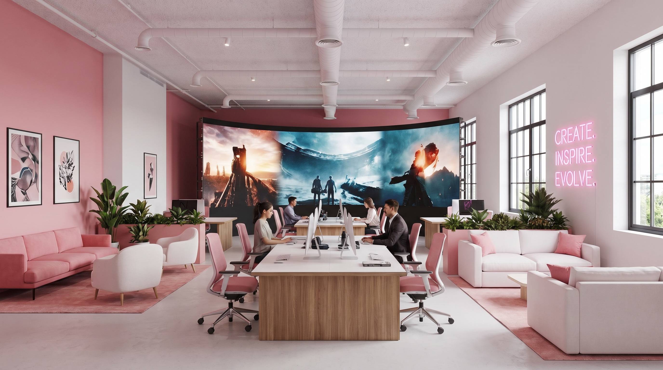 蘑菇视频传媒公司办公环境