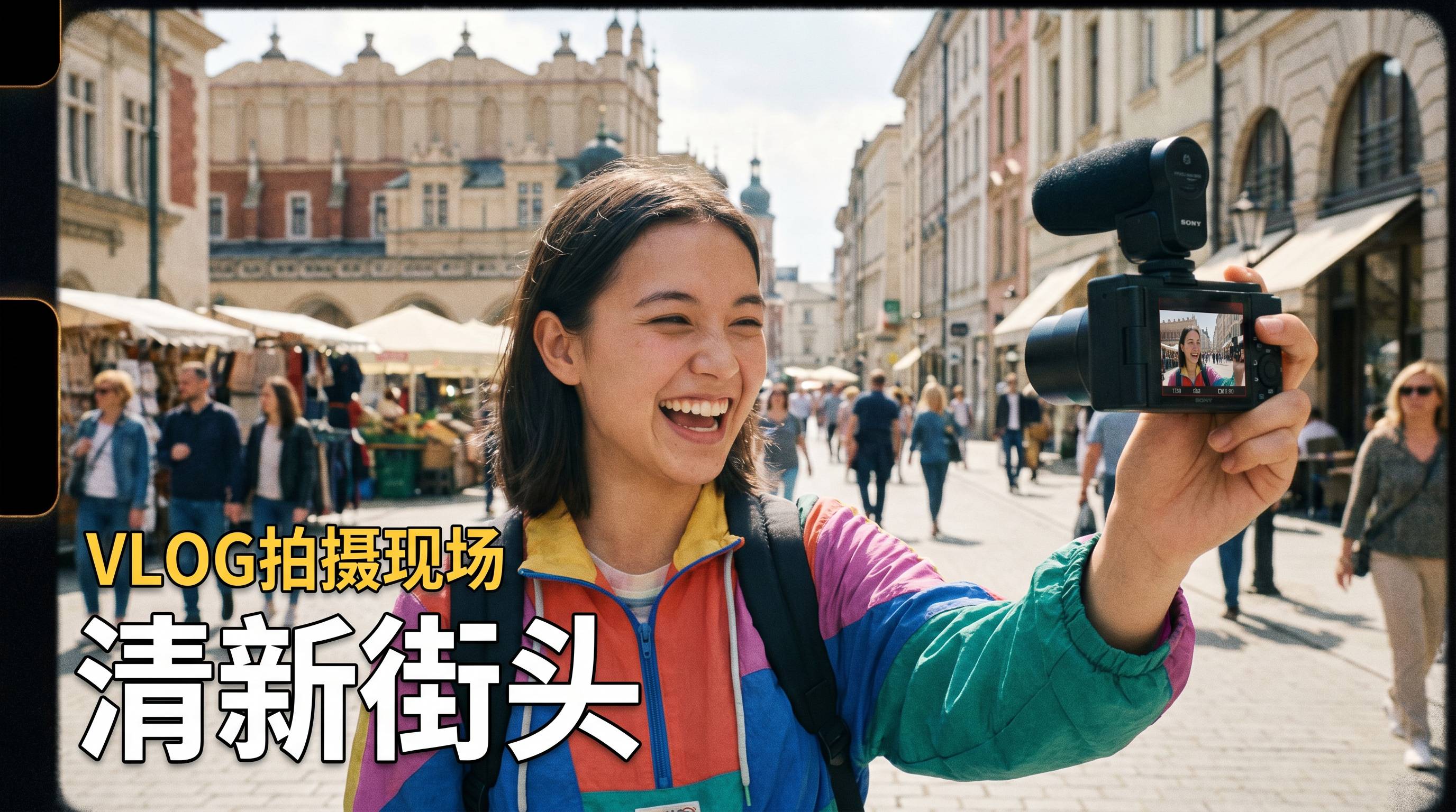 蘑菇视频视频教程：手机拍出大片感的VLOG技巧